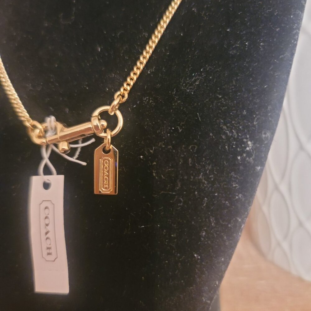 COACH - Necklace with Locket (removable) charm. Brand new. - Picture 6 of 10